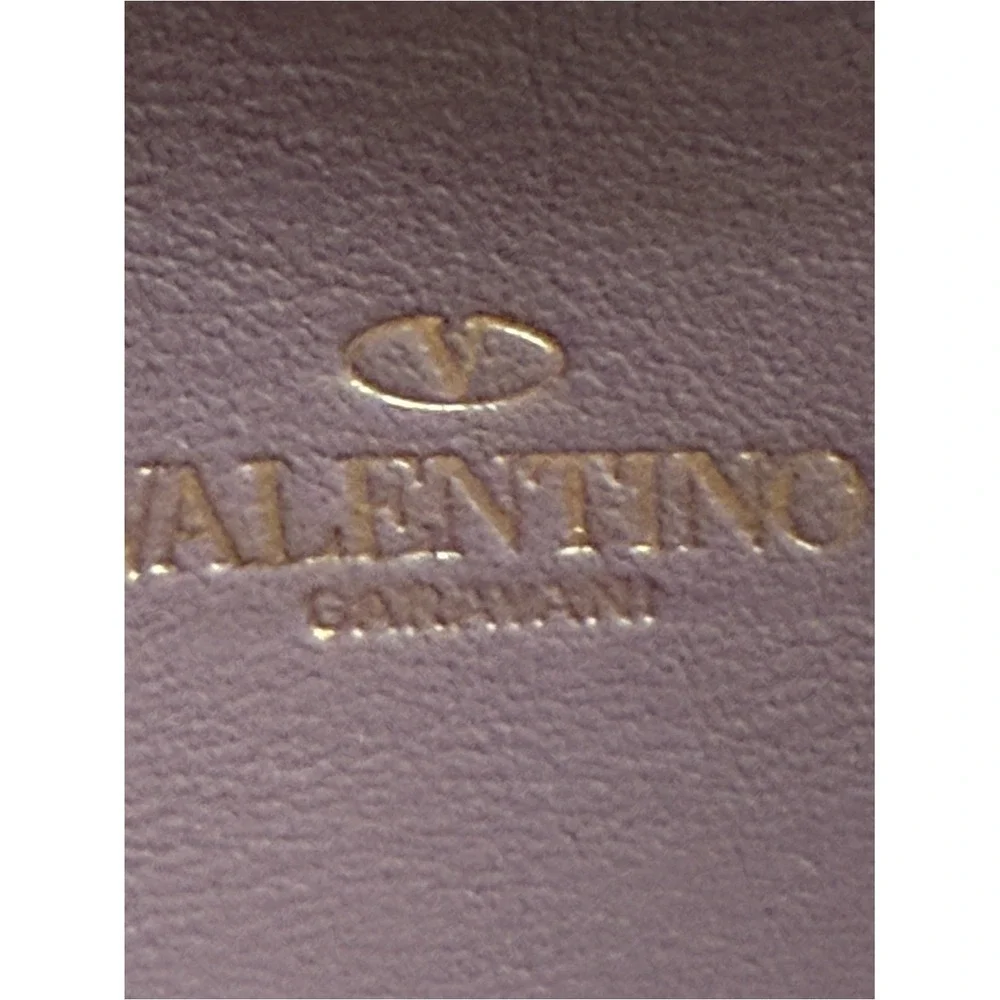 Valentino Garavani Metallic Gold Rockstud Zip-Around‎ Wallet